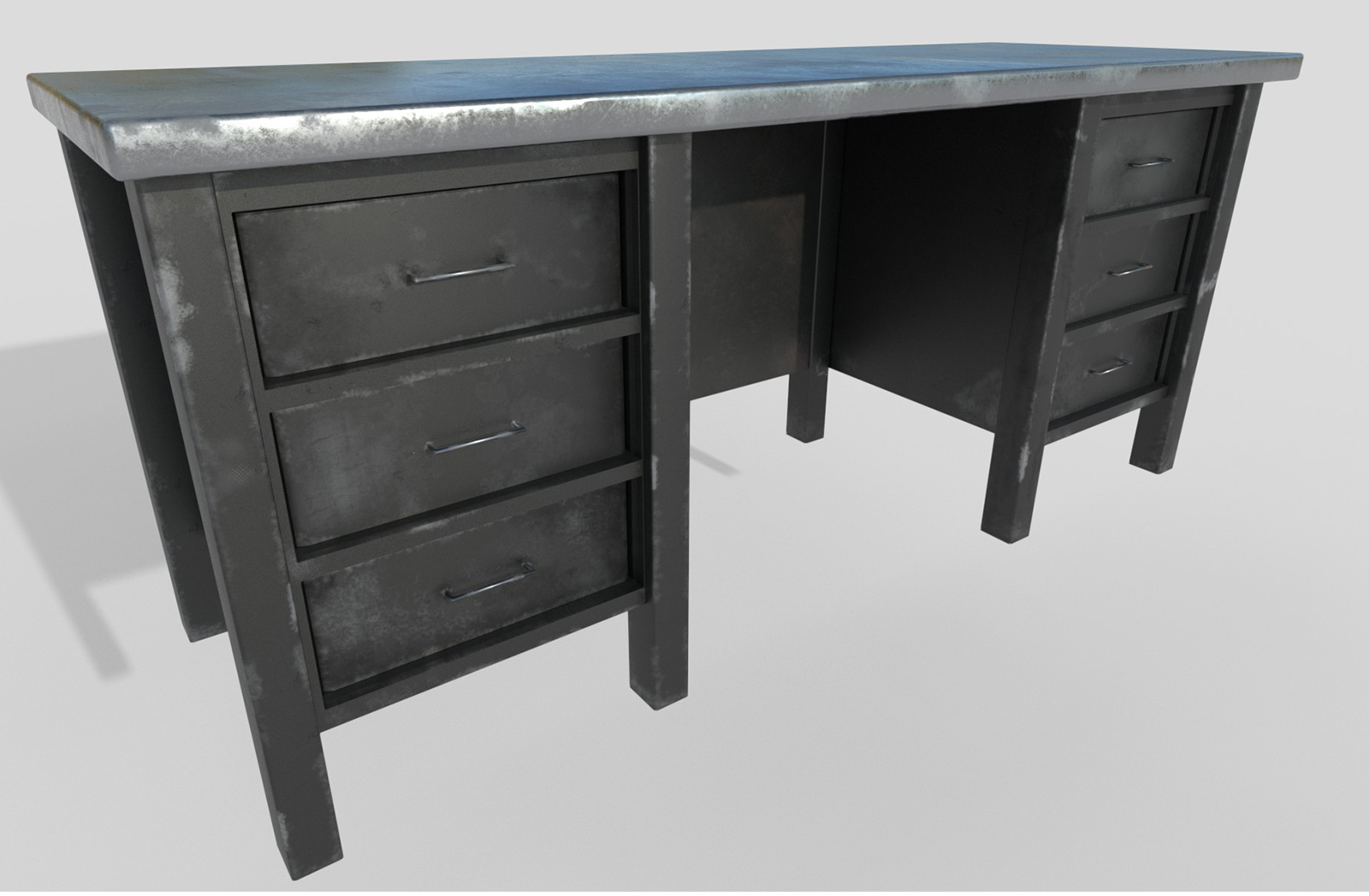 Old Metal Desk